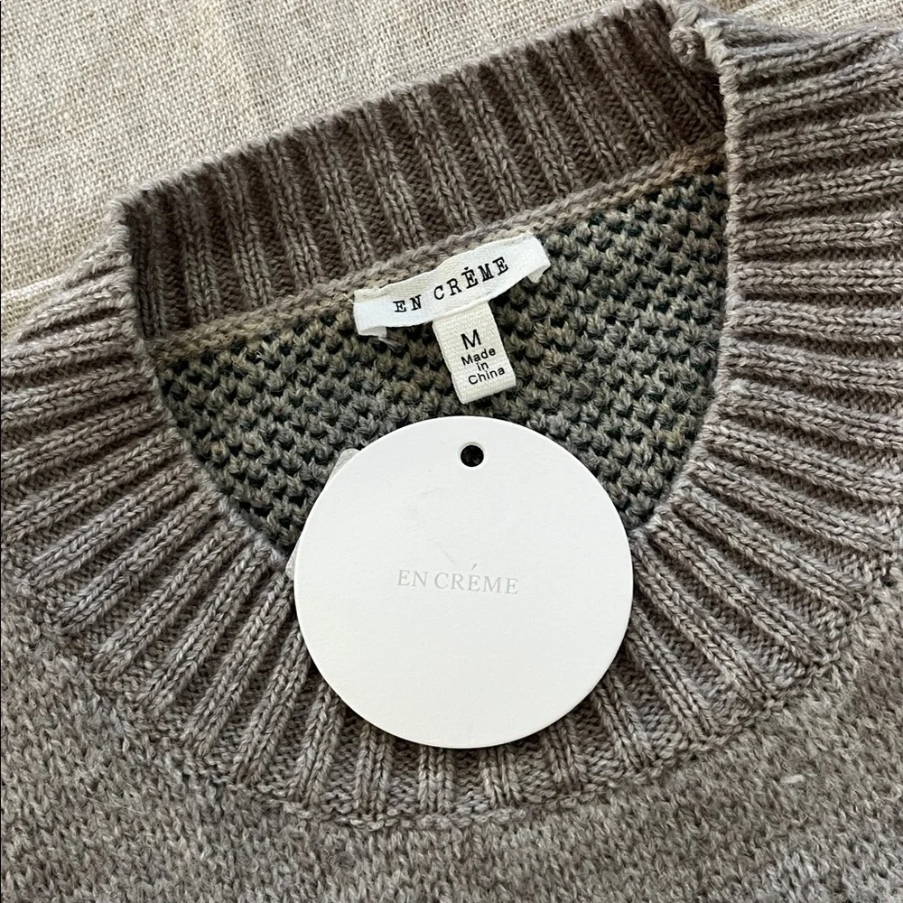 En Crème Shelby Flower Cloud Sweater - Grey Green - Picture 7 of 11
